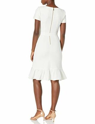Calvin Klein Midikleid mit Kurzarm, Beige
