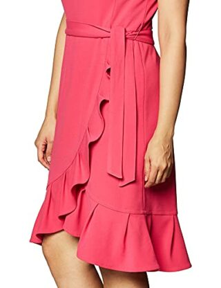 Calvin Klein Midikleid mit Rüschensaum, Pink