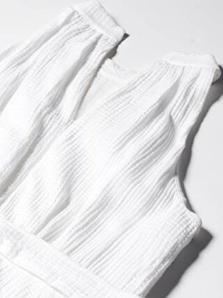 Calvin Klein Midikleid mit Stehkragen, Weiß