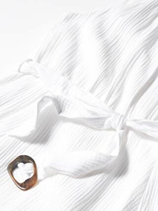Calvin Klein Midikleid mit Stehkragen, Weiß