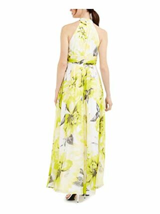 Calvin Klein Plissiertes Neckholder-Maxikleid, Bunt