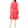 Calvin Klein Plus Size Ausgestelltes Kleid mit Rundhalsausschnitt, Rot