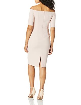 Calvin Klein Schulterfreies Etuikleid, Beige