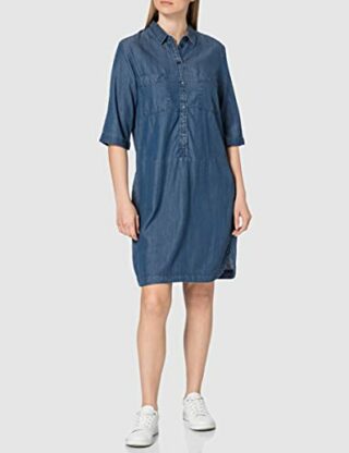 Camel Active 3099315S61 Sommerkleid, Hemdblusenkleid, Blau