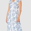 Comma 81.006.81.2303 A-Linien-Kleid, Sommerkleid, Blau