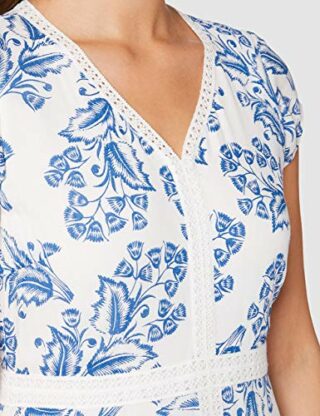 Comma 81.006.81.2303 A-Linien-Kleid, Sommerkleid, Blau