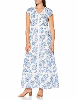 Comma 81.006.81.2303 A-Linien-Kleid, Sommerkleid, Blau