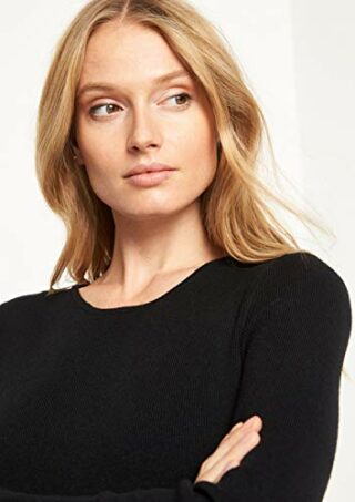 Comma 81.811.82.6925 Strickkleid, Schwarz