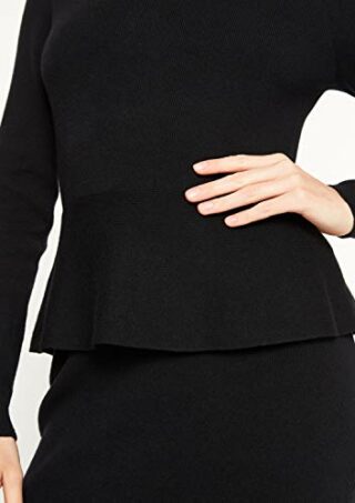 Comma 81.811.82.6925 Strickkleid, Schwarz
