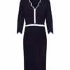 Comma 85.899.82.0897 Strickkleid, Schwarz