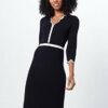 Comma 85.899.82.0897 Strickkleid, Schwarz