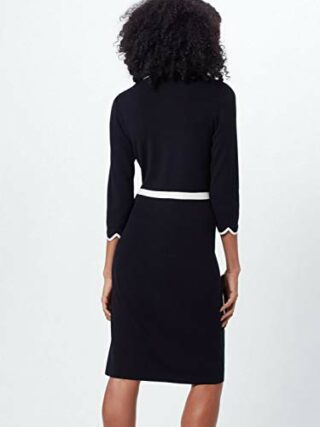 Comma 85.899.82.0897 Strickkleid, Schwarz
