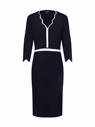 Comma 85.899.82.0897 Strickkleid, Schwarz