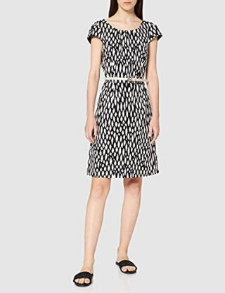 Comma 85.899.82.1049 Ausgestelltes Kleid, Bunt