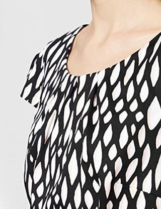 Comma 85.899.82.1049 Ausgestelltes Kleid, Bunt