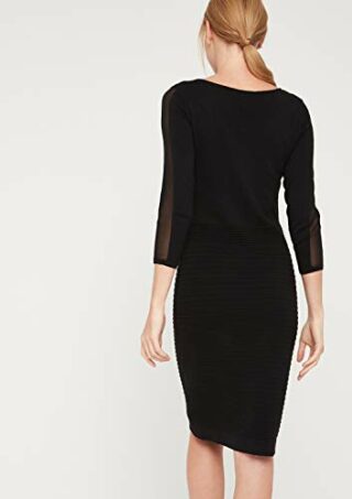 Comma 8E.895.82.4806 Strickkleid, Schwarz
