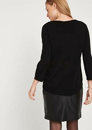 Comma 8E.895.82.4810 Strickkleid, Schwarz