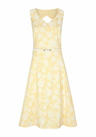 Comma 8T.003.82.5377 A-Linien-Kleid, Gelb