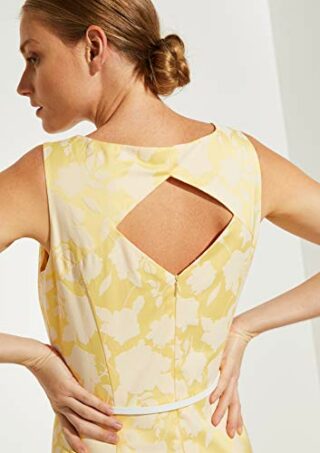 Comma 8T.003.82.5377 A-Linien-Kleid, Gelb