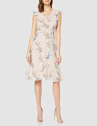 Comma 8T.003.82.5426 Sommerkleid, Beige