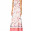 Comma 8T.005.81.2262 A-Linien-Kleid lang, Pink
