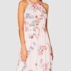 Comma 8T.005.81.2262 A-Linien-Kleid lang, Pink