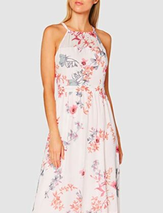 Comma 8T.005.81.2262 A-Linien-Kleid lang, Pink