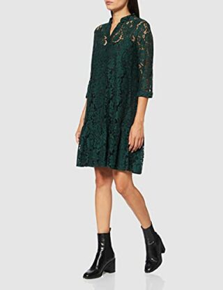 Comma 8T.911.82.6681 Ausgestelltes Kleid, Grün