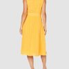 Comma 8t.006.82.5309 A-Linien-Kleid, Sommerkleid, Gelb