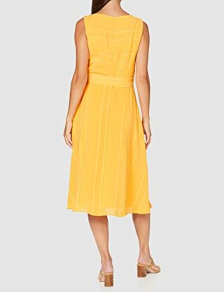 Comma 8t.006.82.5309 A-Linien-Kleid, Sommerkleid, Gelb