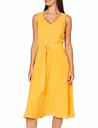 Comma 8t.006.82.5309 A-Linien-Kleid, Sommerkleid, Gelb