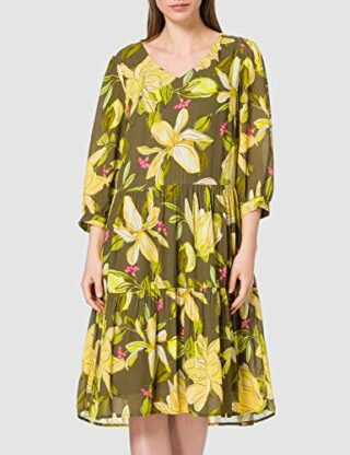 Comma A-Linien Kleid, Blumenmuster, Bunt