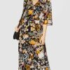 Comma A-Linien-Kleid, Braun