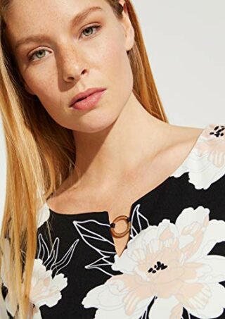Comma A-Linien-Kleid, Schwarz