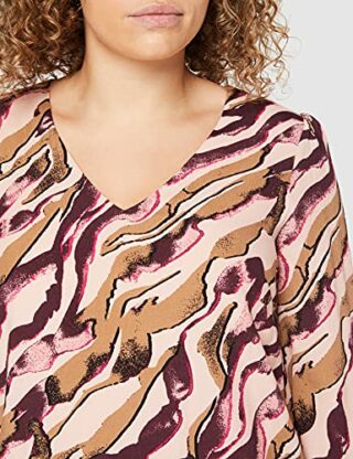 Comma A-Linien-Kleid kurz, Braun