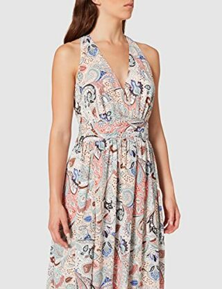 Comma A-Linien-Kleid lang, Bunt