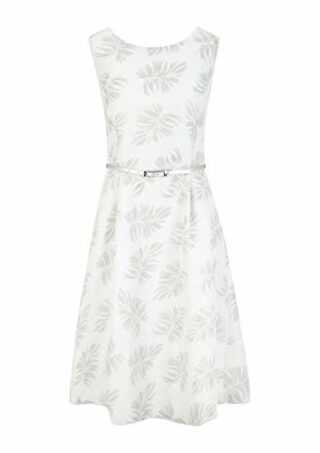 Comma Abendkleid in A-Linie, Weiß