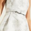 Comma Abendkleid in A-Linie, Weiß