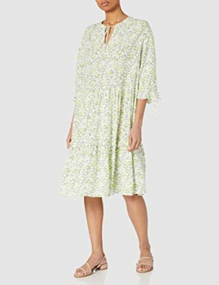 Comma CI 603.14.103.20.200.2102559 A-Linien-Kleid, Grün