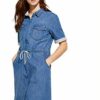 Comma CI 88.003.82.5283 Hemdblusenkleid, Blau
