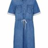 Comma CI 88.003.82.5283 Hemdblusenkleid, Blau