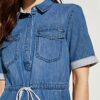 Comma CI 88.003.82.5283 Hemdblusenkleid, Blau
