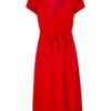 Comma Etuikleid aus Chiffon, Rot