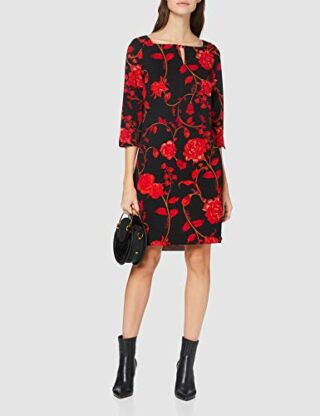 Comma Minikleid mit Blumenmuster, Bunt