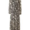 Comma Sommerkleid Lang, Schwarz