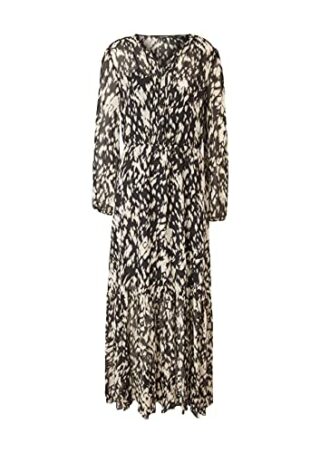 Comma Sommerkleid Lang, Schwarz