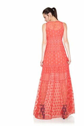 DESIGUAL Abendkleid, lang, ärmellos, Orange