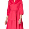 Daniel Hechter A-Linien-Kleid, Rot