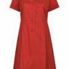 Daniel Hechter Modernes A-Linien-Kleid mit Knopfleiste, Rot