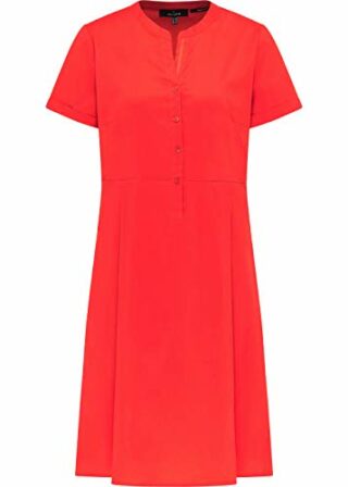 Daniel Hechter Modernes A-Linien-Kleid mit Knopfleiste, Rot